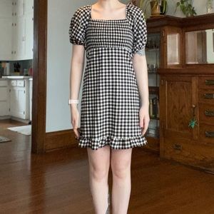 Checkered mini dress